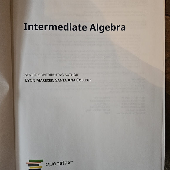 Intermediate Algebra College Textbook - Picture 2 of 5